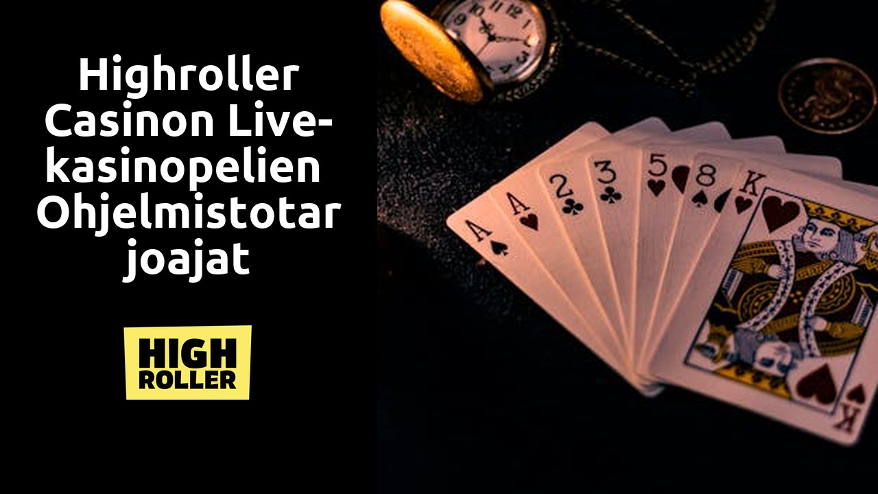 Highroller Casinon live-kasinopelien ohjelmistotarjoajat